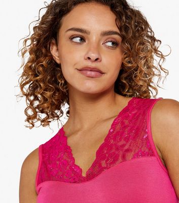 Apricot Pink Lace Cami Top | New Look