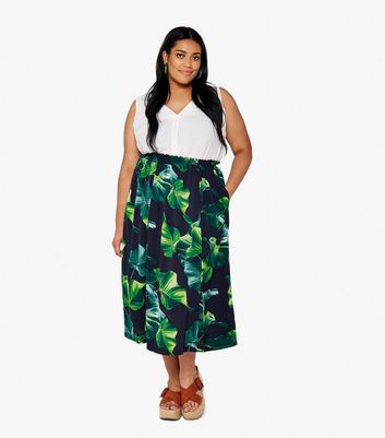 Plus size 2024 navy midi skirt