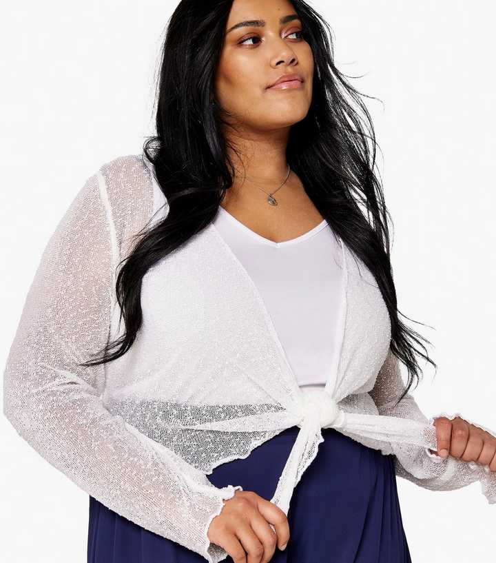 Apricot Curves Fine Knit Cropped New Look