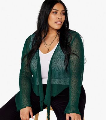 Green 2025 waterfall cardigan