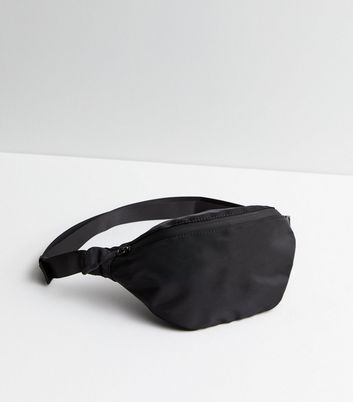 ONLY Black Zip Front Bumbag New Look