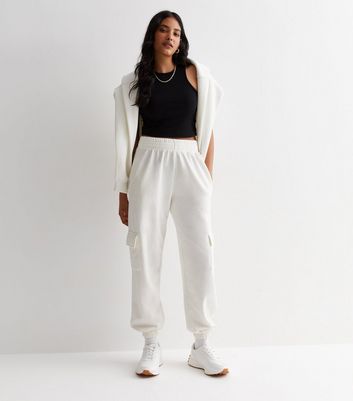 Off clearance white joggers