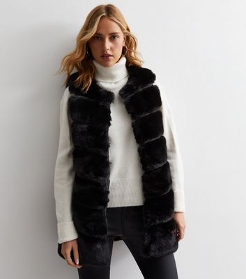 New look black outlet fur