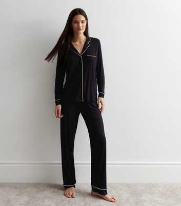 Black Revere Trouser Pyjama Set