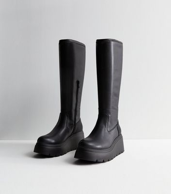 New look black wedge clearance boots