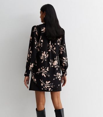 Black Floral Long Sleeve Shirt | New Look
