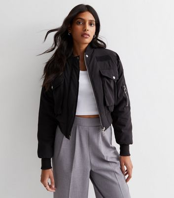 New look black deals bomber jacket