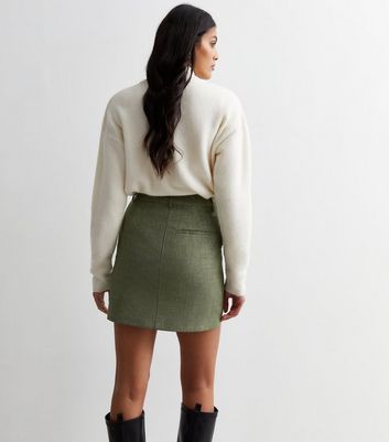 High waisted 2025 khaki skirt short