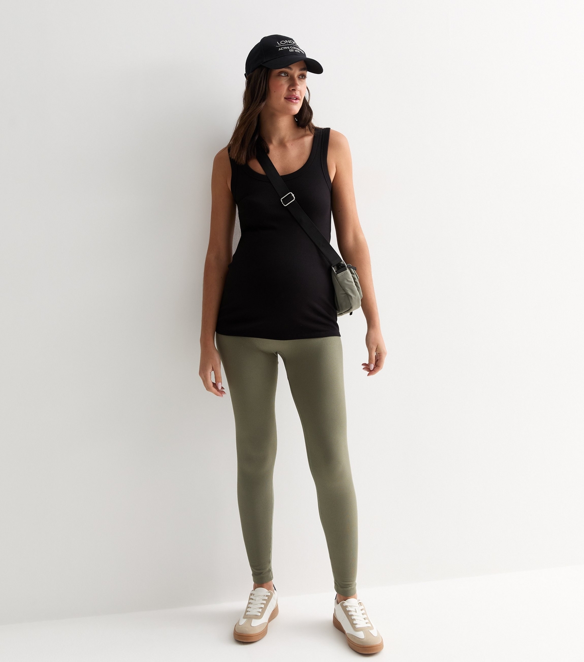 Women's Maternity Khaki Seamless Leggings New Look