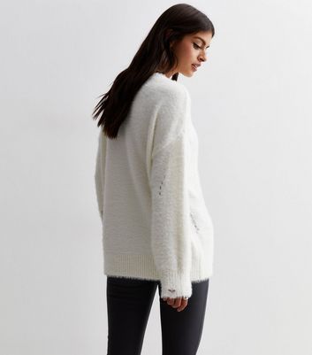 Fluffy knitwear clearance