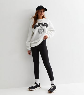 Girls Cream Harvard Logo Sweatshirt New Look