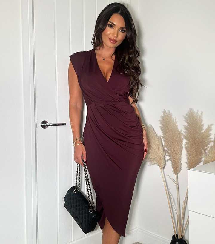 burgundy bodycon