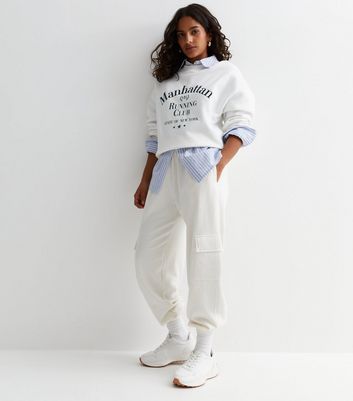 White cheap petite sweatpants