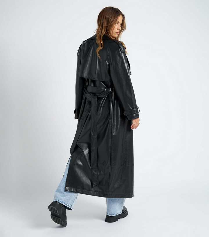 Urban Bliss maxi padded coat in black