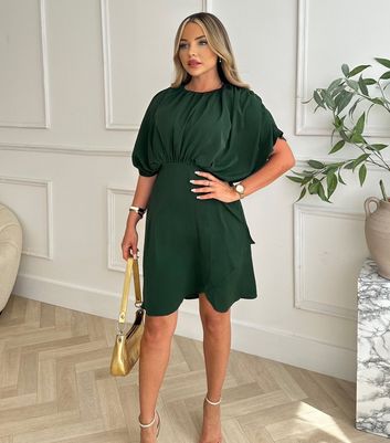 Green shop batwing dress