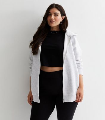 Crop top store hoodie new look