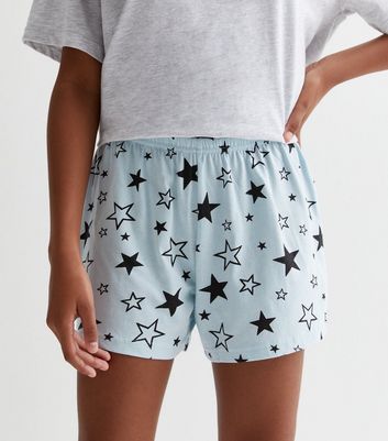 Girls Light Grey Short Pyjama Set with Star Print New Look