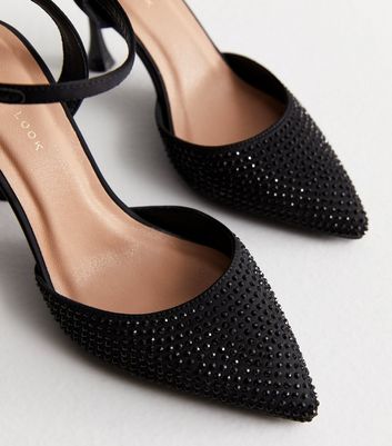 New look clearance black glitter shoes