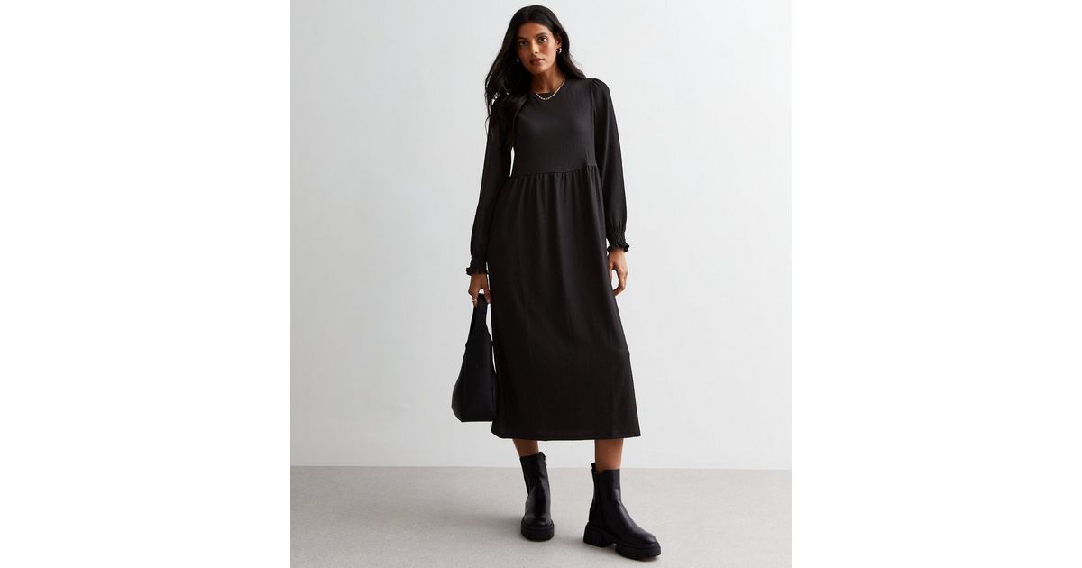 Long Sleeve Black Smock Dress Long Sleeve Plus Size Black Smock Dress In  The Style X