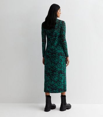 Whistles animal outlet print dress green