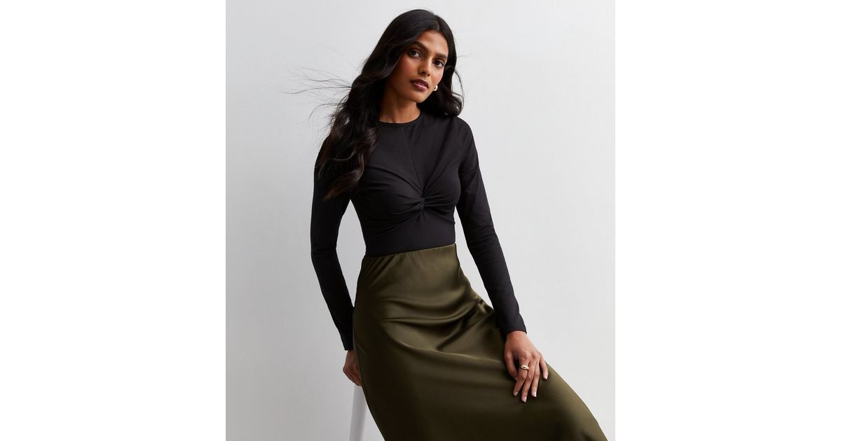 Twist Front Long Sleeve Bodysuit