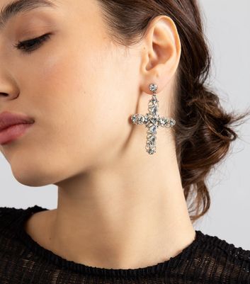 Gothic Cross Earring - Earrings With Cross Pendant