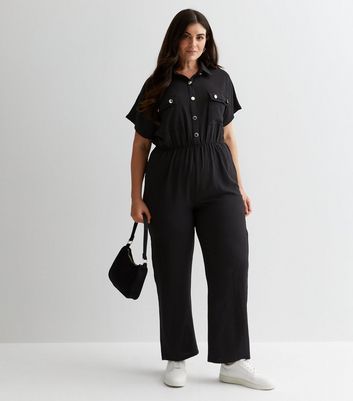 Black store pocket jumpsuit