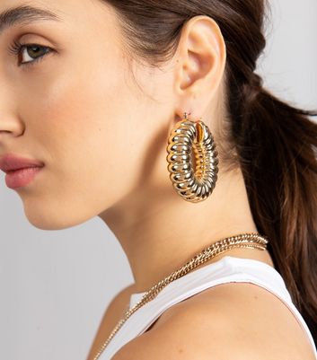 New look sales gold hoops