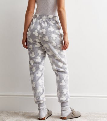 Light Grey Disney Mickey Mouse Fleece Pyjama Trousers New Look