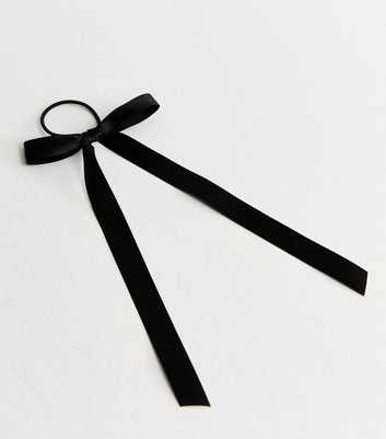 Black Satin Bow Hair Band