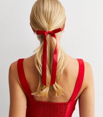 Red on sale hair ribbon