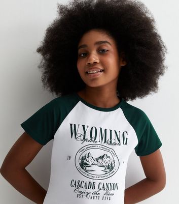 Girls White Wyoming Logo T-Shirt | New Look