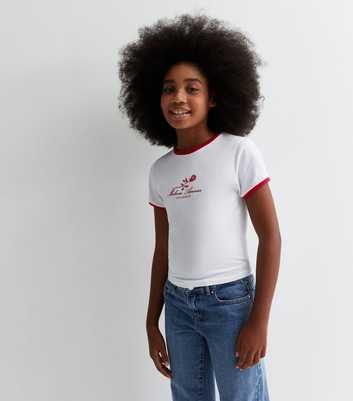 Girls White Melrose Avenue Logo T-Shirt