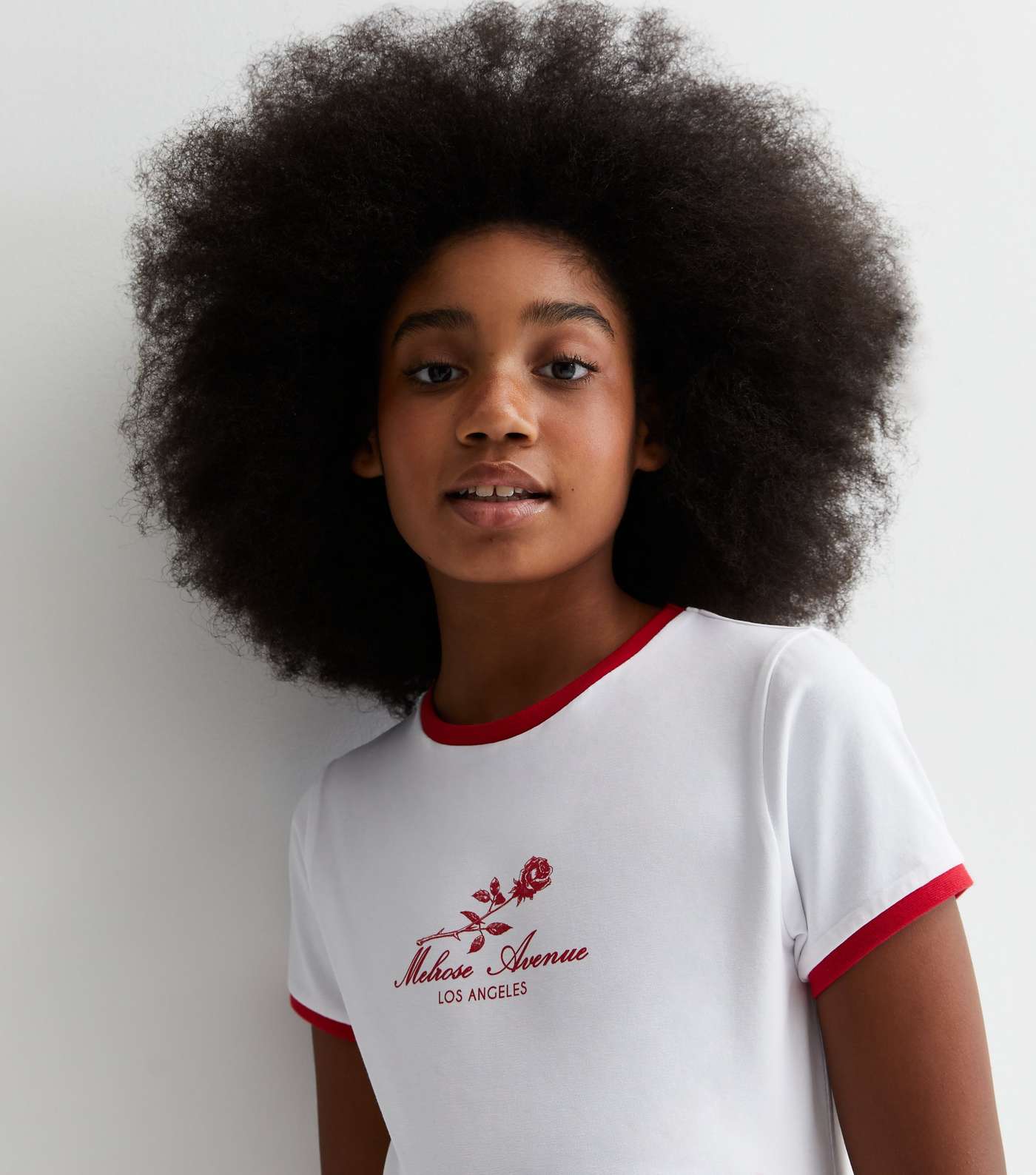 Girls White Melrose Avenue Logo T-Shirt Image 2