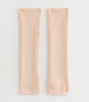 Pink Ribbed Knit Leg Warmers New Look