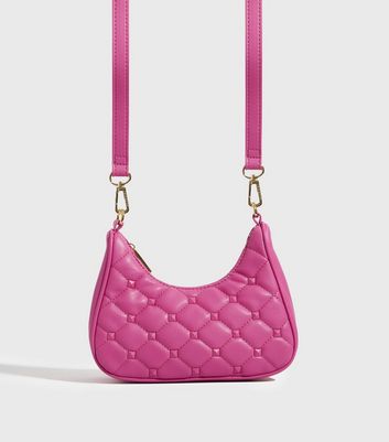 Skinnydip Pink Leather Look Quilted Cross Body Bag New Look