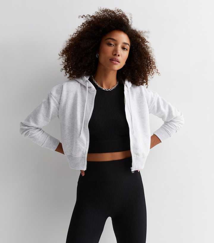 crop top zip up hoodies