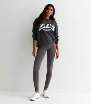 Gray fleece leggings sale