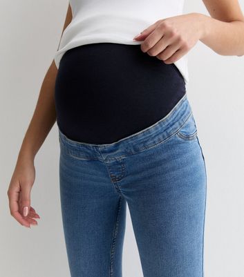 Maternity Blue Over Bump Lift & Shape Jenna Jeans New Look