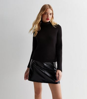 New look black 2025 polo neck jumper