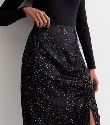 Black glitter outlet ruched skirt