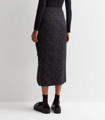 Black glitter shop ruched skirt