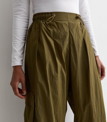 ONLY Olive Wide Leg Cargo Trousers New Look
