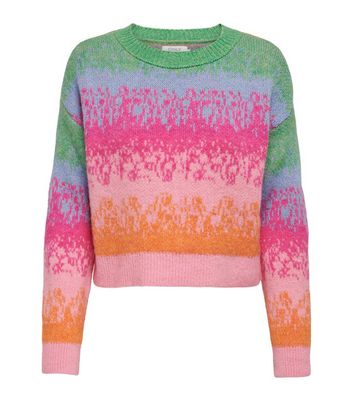 ONLY Multicoloured Knit Crew Neck Jumper New Look