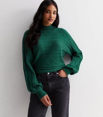 Sunshine Soul Green Batwing Jumper New Look