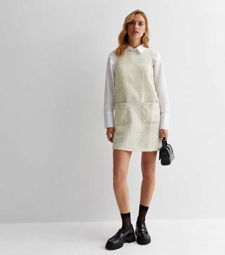 boucle pinafore