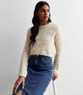 ONLY Off White Knitted Jumper