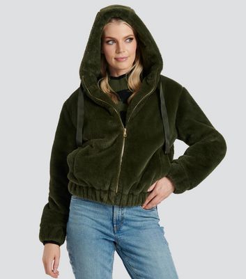 Faux fur hotsell zip up hoodie