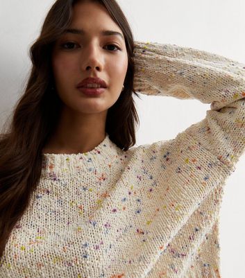 Cream speckled sweater best sale