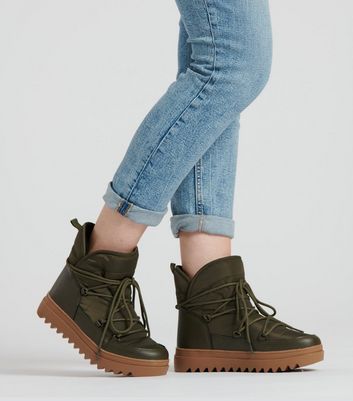 Khaki boots 2025 new look